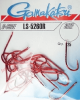 Gamakatsu Ls-5260R Hooks Red 25St. Size 6 - thumbnail
