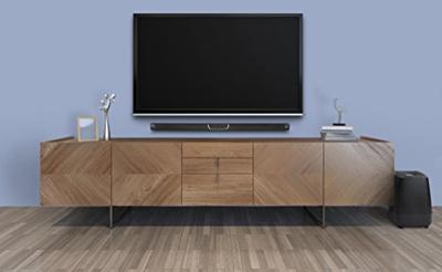 Polk MagniFi MAX Thuisbioscoopsysteem, TV-Soundbar met Draadloze Subwoofer, 5.1 Dolby Digital Decoding, DTS, Bluetooth, WLAN, Chromecast, HDMI ARC, AUX, Optische Ingang, Soundbar met Subwoofer