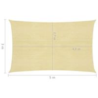 Zonnezeil 160 g/m 3x5 m HDPE beige - thumbnail