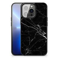 iPhone 13 Pro Max Marmeren Print Telefoonhoesje Marmer Zwart - Origineel Cadeau Vader - thumbnail