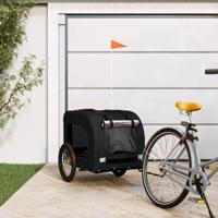 VidaXL Hondenfietstrailer oxford stof en ijzer zwart - thumbnail
