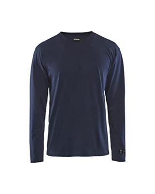 Blåkläder Vlamvertragend T-Shirt lange mouwen 34831737 | Marineblauw | Maat L - 7330509726570