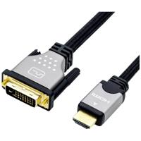 ROLINE Monitorkabel DVI (24+1) - HDMI, M/M, zwart / zilver, 2 m - thumbnail