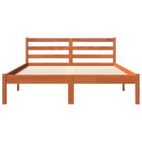Bedframe zonder matras massief grenenhout wasbruin 120x190 cm - thumbnail