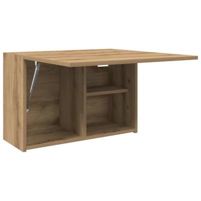 Badkamerwandkast 60x25x40 cm bewerkt hout artisanaal eikenkleur