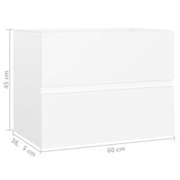 Wastafelkast 60x38,5x45 cm spaanplaat wit - thumbnail