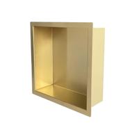 Saniclass Hide luxe Inbouwnis - 30x30x7cm - met flens - goud geborsteld sw655261 - thumbnail