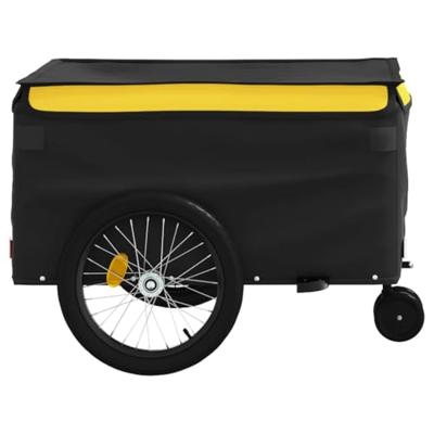 Fietstrailer 45 kg ijzer zwart en geel Fietstrailer 45 kg ijzer zwart en geel