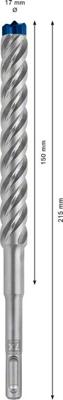 Bosch Accessories EXPERT SDS plus-7X 2608900136 Hamerboor 1 stuks 17.00 mm Gezamenlijke lengte 215 mm SDS-Plus 1 stuk(s)