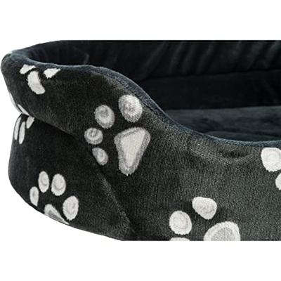 TRIXIE HONDENKUSSEN JIMMY OVAAL ZWART MET POOTPRINT 77X50 CM - thumbnail