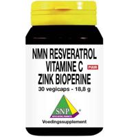 Vitamine B3 resveratrol gebufferde vitamine C zink 30 Vegetarische capsules - thumbnail