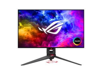 ASUS ROG Swift OLED PG27AQDM - 27 Zoll WQHD Gaming Monitor - 240 Hz, 0.03ms GtG, G-Sync, FreeSync, GameFast Input, HDR 10-10-bit OLED Panel, 16:9, 2560x1440