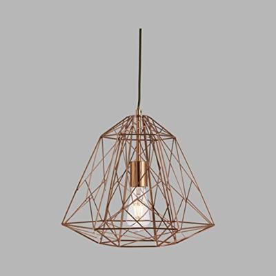 Searchlight Koperen draadlampGeometric Cage Ø 39cm - 7271CU