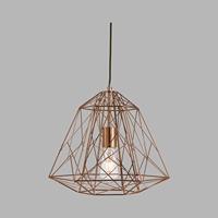 Searchlight Koperen draadlampGeometric Cage Ø 39cm - 7271CU - thumbnail
