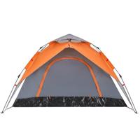 VidaXL Koepeltent 5-persoons snelontgrendeling grijs en oranje - thumbnail