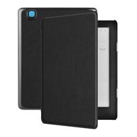 Lunso Kobo Aura H20 Edition 2 hoes (6.8 inch) - Vegan Saffiano Leren sleep cover - Zwart - thumbnail