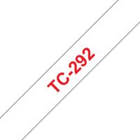 Brother TC-292 Labeltape Kunststof Tapekleur: Wit Tekstkleur: Rood 9 mm 7.7 m - thumbnail