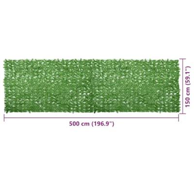 VidaXL Balkonscherm met groene bladeren 500x150 cm VidaXL Balkonscherm met groene bladeren 500x150 cm