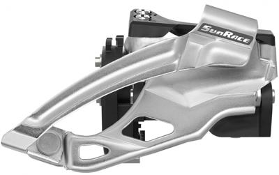 Sunrace Voorderailleur ms66 2x10 dual pull zilver