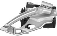 Sunrace Voorderailleur ms66 2x10 dual pull zilver - thumbnail