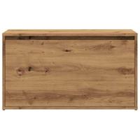 Halbankje 80x40x45 cm bewerkt hout artisanaal eikenkleur - thumbnail