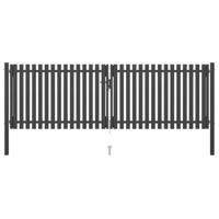 Tuinhekpoort staal 400x100 cm antraciet - thumbnail