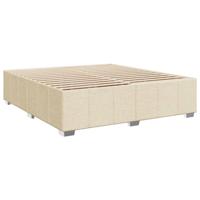 Boxspring met matras stof crèmekleurig 180x200 cm - thumbnail