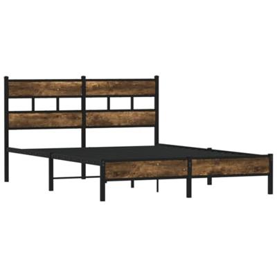 Bedframe met hoofdbord zonder matras sonoma eiken 140x200 cm
