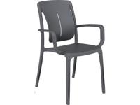 Grosfillex playwood diningstoel antracie - thumbnail