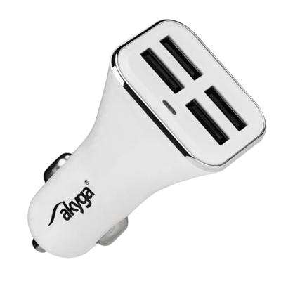 Akyga USB-oplader 34 W 4x USB-A Wit Auto