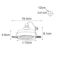 QAZQA Moderne inbouwspot zwart GU10 AR70 rond trimless - Oneon - thumbnail