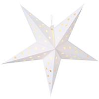 Papieren kerstster led 60 cm wit - thumbnail
