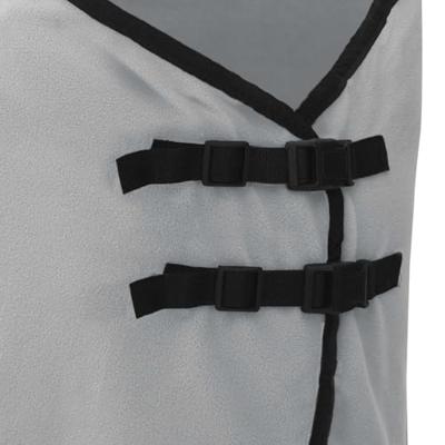 VidaXL Paardendeken volledig lichtgrijs en roze polyester