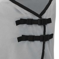 VidaXL Paardendeken volledig lichtgrijs en roze polyester - thumbnail