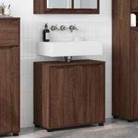Badkamer wastafelkast Bruin Eiken 60 x 30 x 60 cm Bewerkt hout - thumbnail