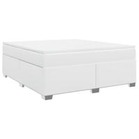 Boxspring met matras kunstleer wit 180x200 cm - thumbnail