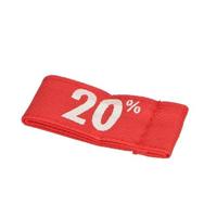 Label vaantje kleur rood 20% - thumbnail