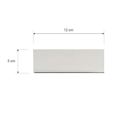 Meubelpoot rvs look vierkant 12 bij 12 cm en hoogte 5 cm van kunststof