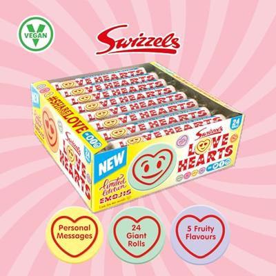 Swizzels - Giant Love Hearts - 24 x 38 gram