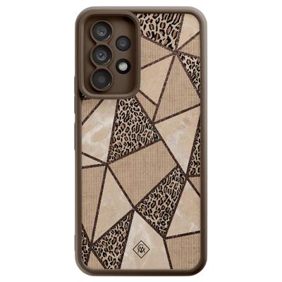 Samsung Galaxy A52(s) bruine case - Leopard abstract Samsung Galaxy A52(s) bruine case - Leopard abstract