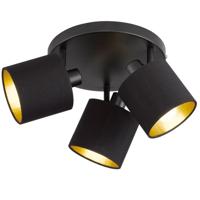 Trio PlafondspotTommy 3-lichts zwart met goud - R80333979 - thumbnail