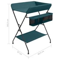 VidaXL Verschoontafel ijzer groen - thumbnail