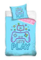 Gamer Dekbedovertrek let&apos;s Play 140 x 200 cm - 60 x 70 cm - thumbnail