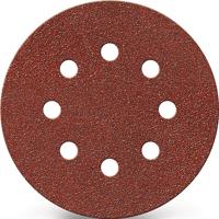 Promat/Tecwerk Schuurpad met klitbevestiging | GLS 5 125 mm korreling 120 | voor hout / metaal korund | Gatenaantal 8 - 4000841749 - thumbnail