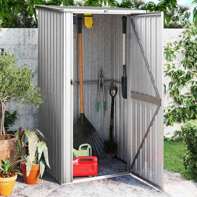 Tuinschuur 118,5x97x209,5 cm gegalvaniseerd staal grijs Tuinschuur 118,5x97x209,5 cm gegalvaniseerd staal grijs