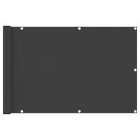 Balkonscherm 90x300 cm HDPE antracietkleurig - thumbnail