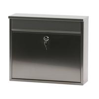 Wandbrievenbus mat RVS 36x10x31cm - thumbnail