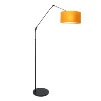 Steinhauer Vloerlamp prestige chic 8117zw zwart kap goud velours - thumbnail