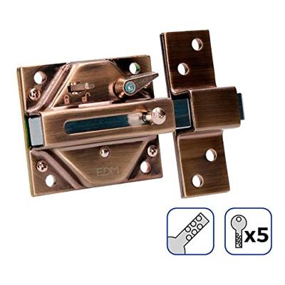 Veiligheidsslot EDM 85187 Brons Staal 73 x 136 mm