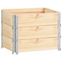 VidaXL 3 st plantenbakken verhoogd 60x80 cm massief grenenhout - thumbnail
